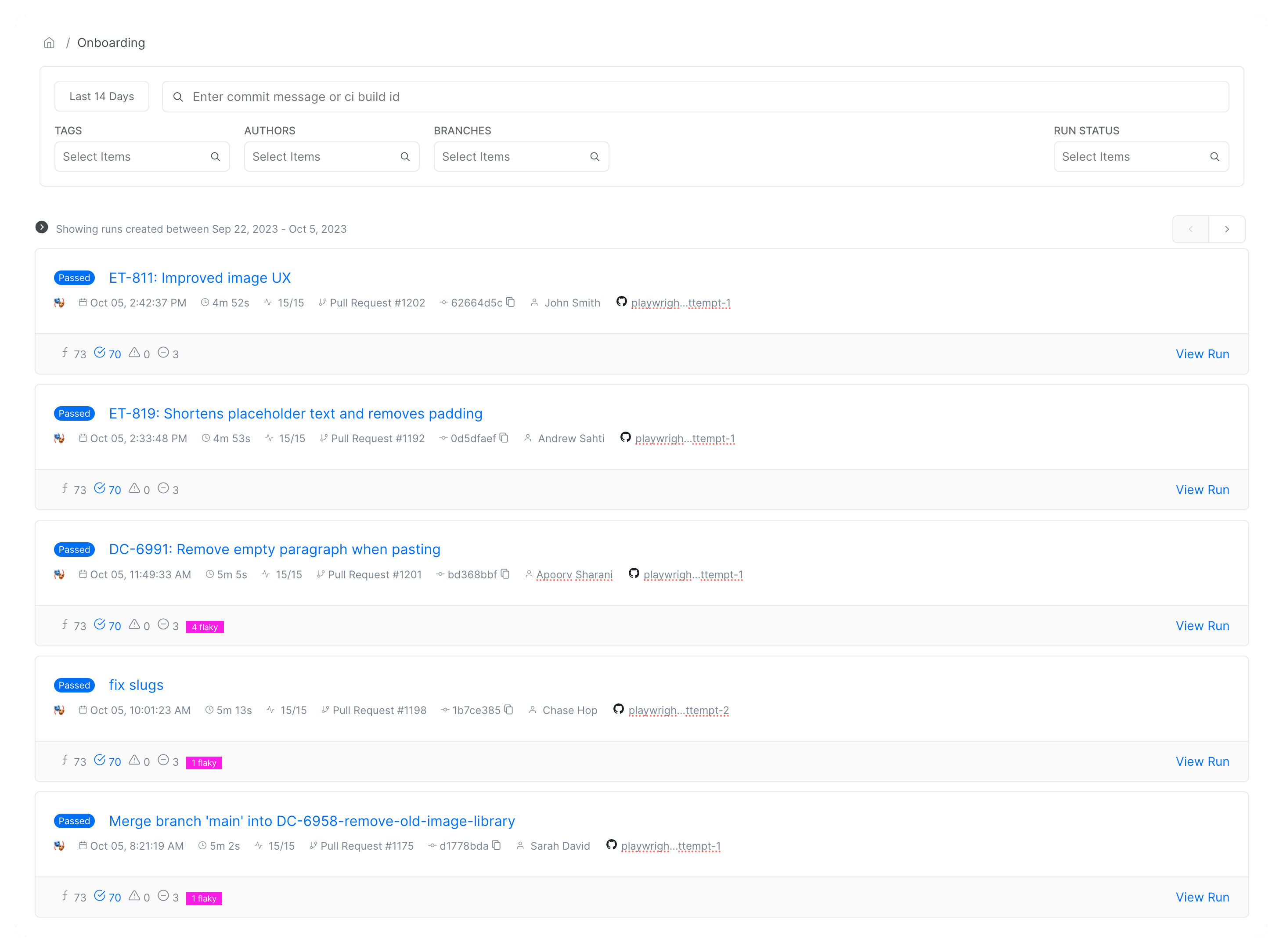 Currents collects execution results - your team can browse, troubleshoot, monitor and debug the failures in a single place